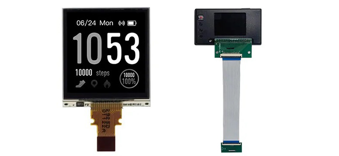 1.28寸4线SPI反射式正方形显示屏