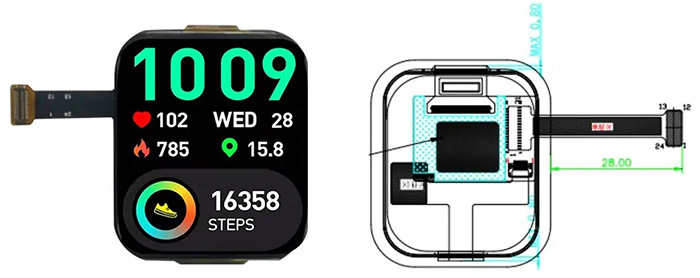 1.9寸AMOLED显示屏